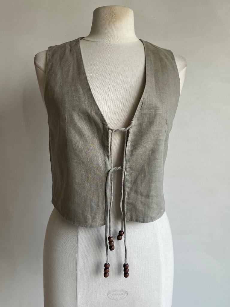 zara gilet grijs beige maat s, Kleding | Dames, Jasjes, Kostuums en Pakken, Verzenden, Zo goed als nieuw, Jasje, Maat 36 (S)