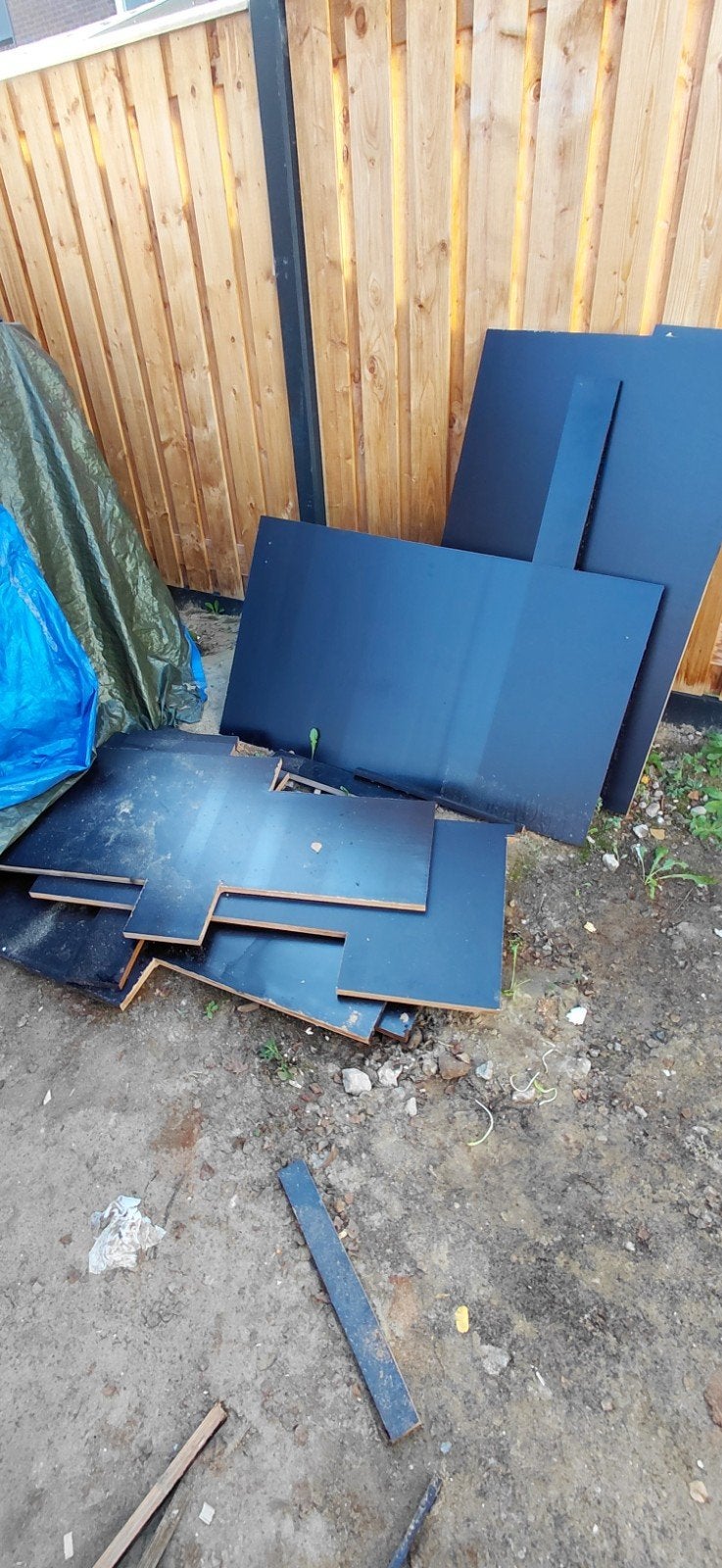 Zwarte houten platen, Doe-het-zelf en Verbouw, Ophalen, 25 tot 50 mm, Nieuw, Plank