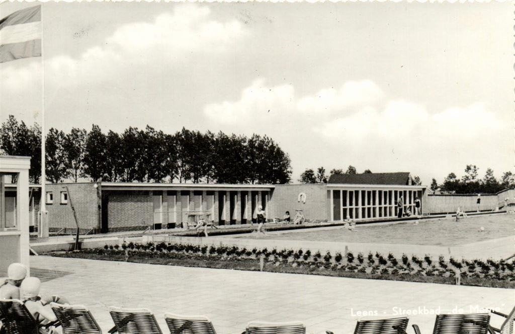 Leens, Streekbad de Marne - volk - ongelopen, Ophalen of Verzenden, 1960 tot 1980, Ongelopen, Groningen