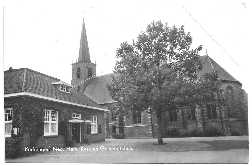 AK Kockengen - Ned. Herv. Kerk en Gemeentehuis, Ophalen of Verzenden, 1960 tot 1980, Ongelopen, Utrecht