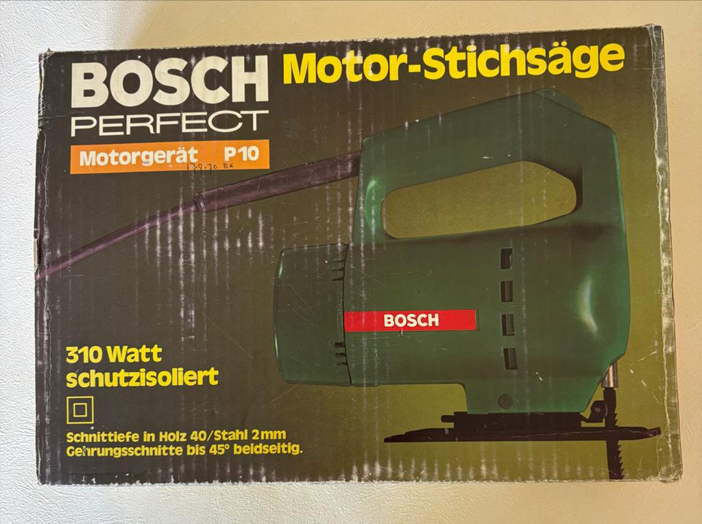 Bosch Motor-Stichsäge P10 Decoupeerzaag met accessoires, Decoupeerzaag, Ophalen of Verzenden, Zo goed als nieuw, 30 tot 70 mm