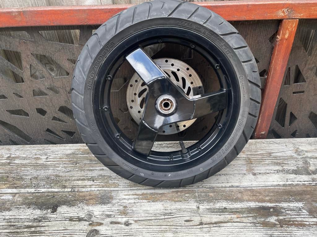 Voorband met velg en remschijf, Fietsen en Brommers, Ophalen of Verzenden, Gebruikt, Overige typen, Overige merken