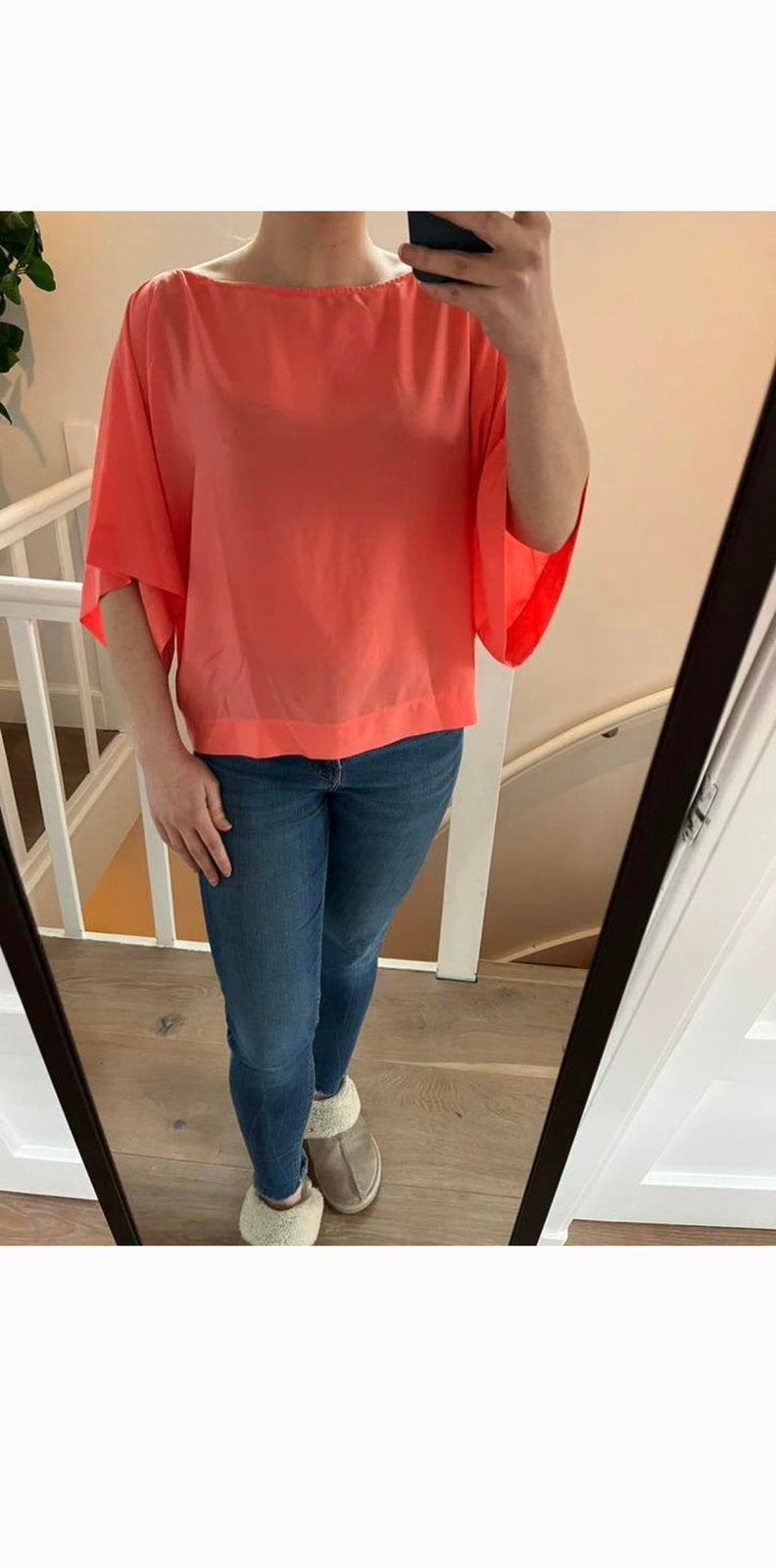 Zalmroze blouse Zara maat L, Ophalen, Zara, Maat 42/44 (L), Zo goed als nieuw