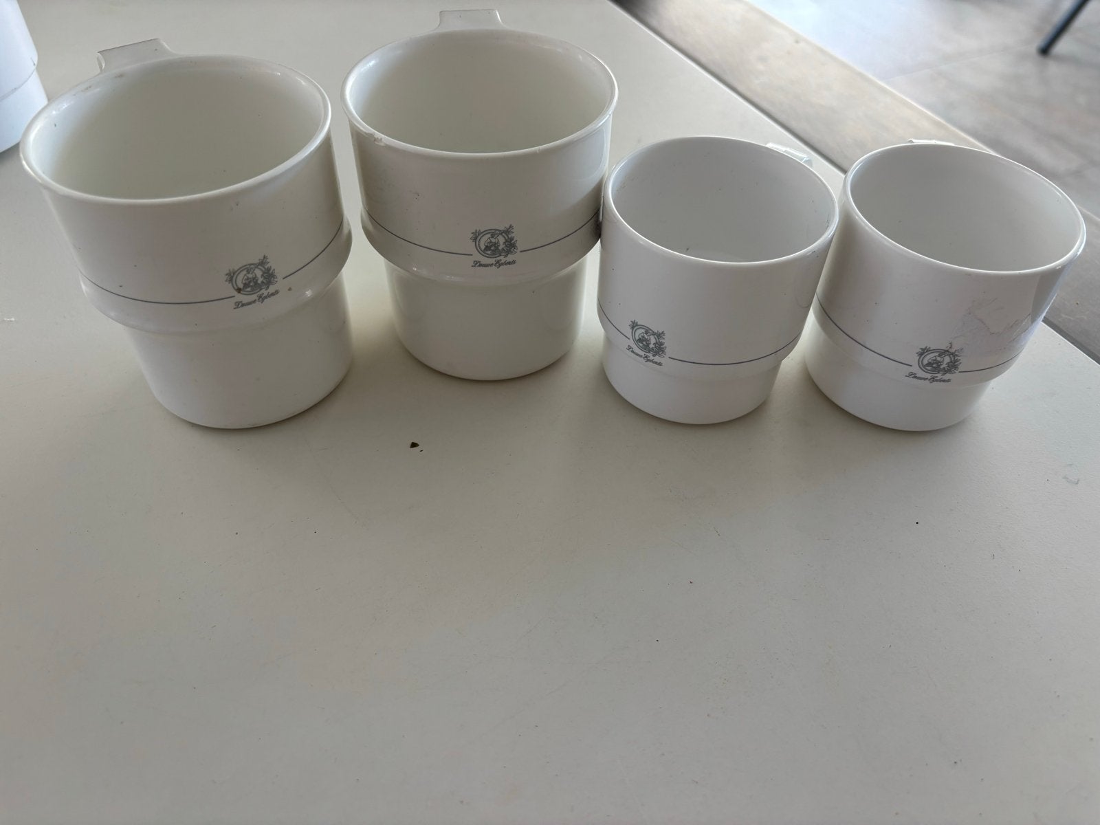 Mepal Douwe Egberts Koffie/Thee Mokken - Set van 4, Ophalen of Verzenden, Gebruikt