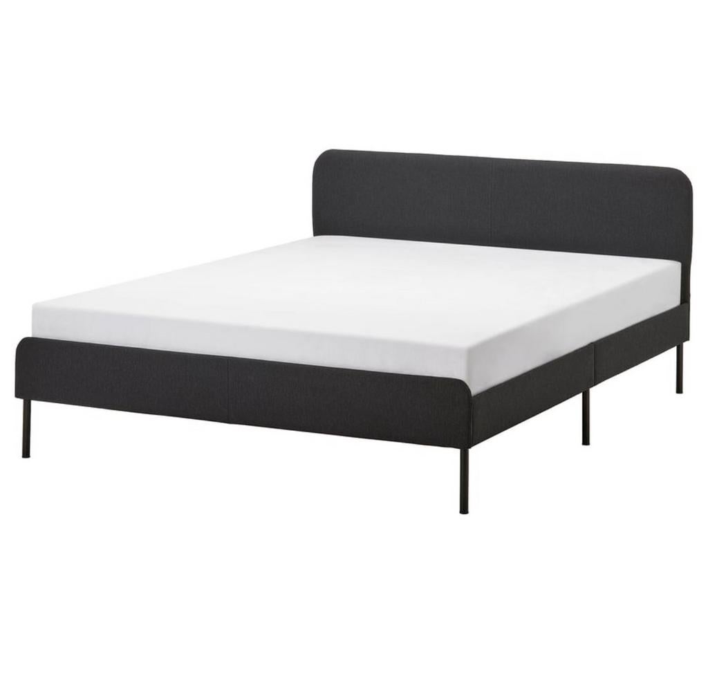 Ikea Slattum bedframe 160x200 cm - Grijs, Ophalen, Gebruikt, Tweepersoons, 200 cm