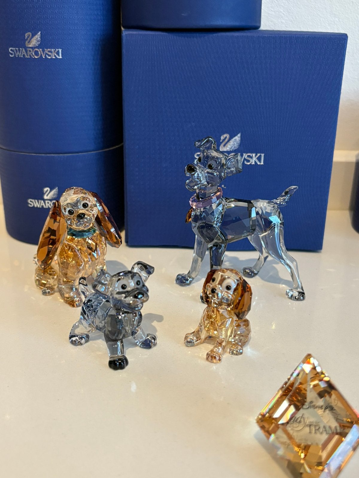 Swarovski disney Lady en Vagebond set, Ophalen of Verzenden, Zo goed als nieuw, Figuurtje