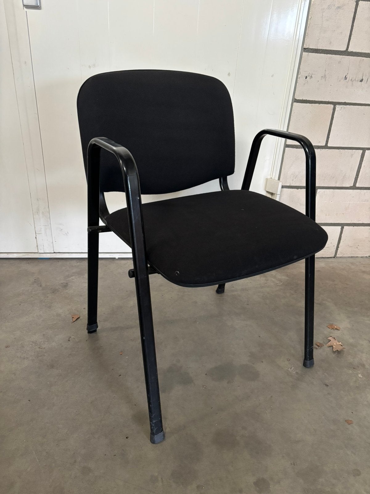 Kantine / kantoor stoelen, Ophalen, Gebruikt, Zwart, Stof