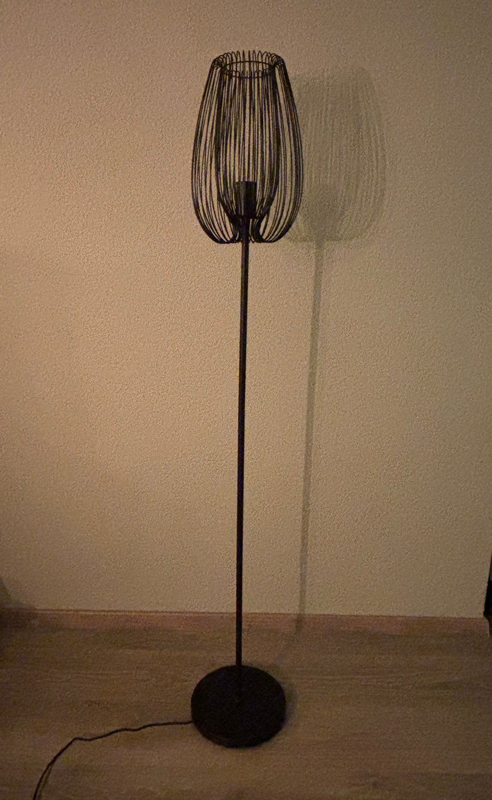 NIEUW! Vloerlamp zwart staal, Nieuw, Metaal, 150 tot 200 cm, E27 (groot)