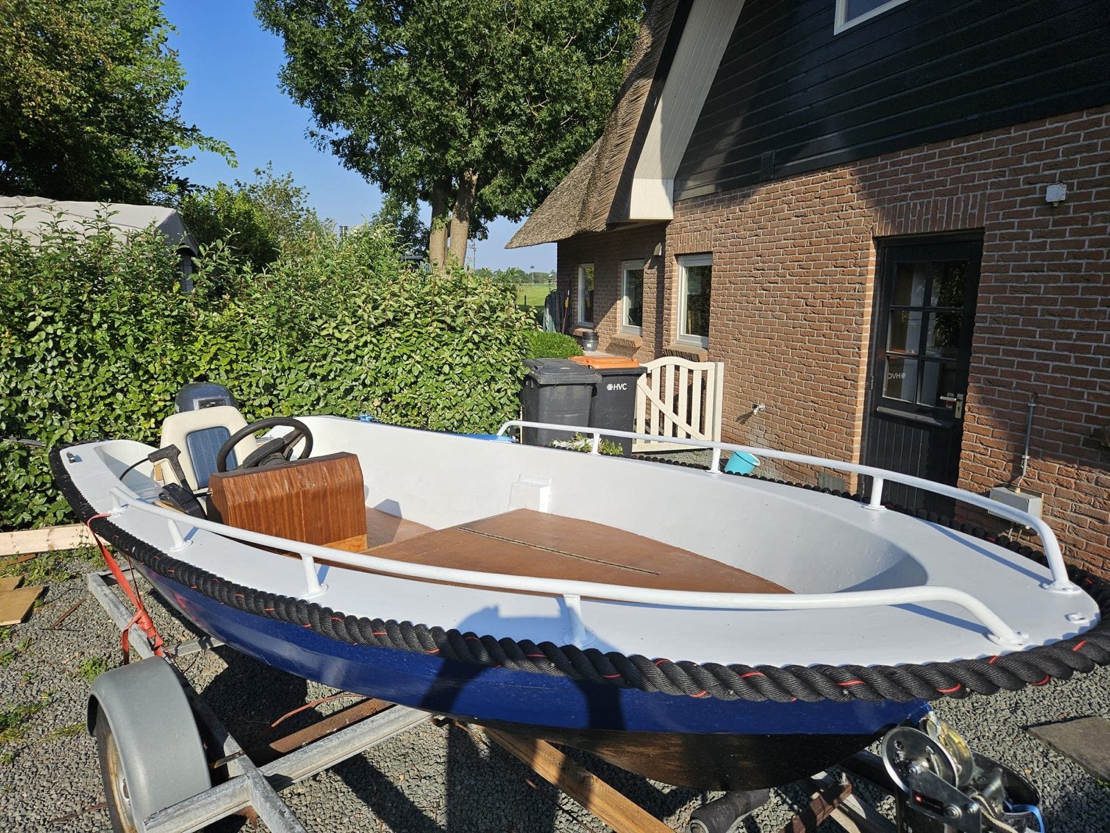 Consoleboot met 8PK Yamaha buitenboordmotor, Watersport en Boten, Ophalen, Gebruikt, Tot 10 pk, Viertaktmotor