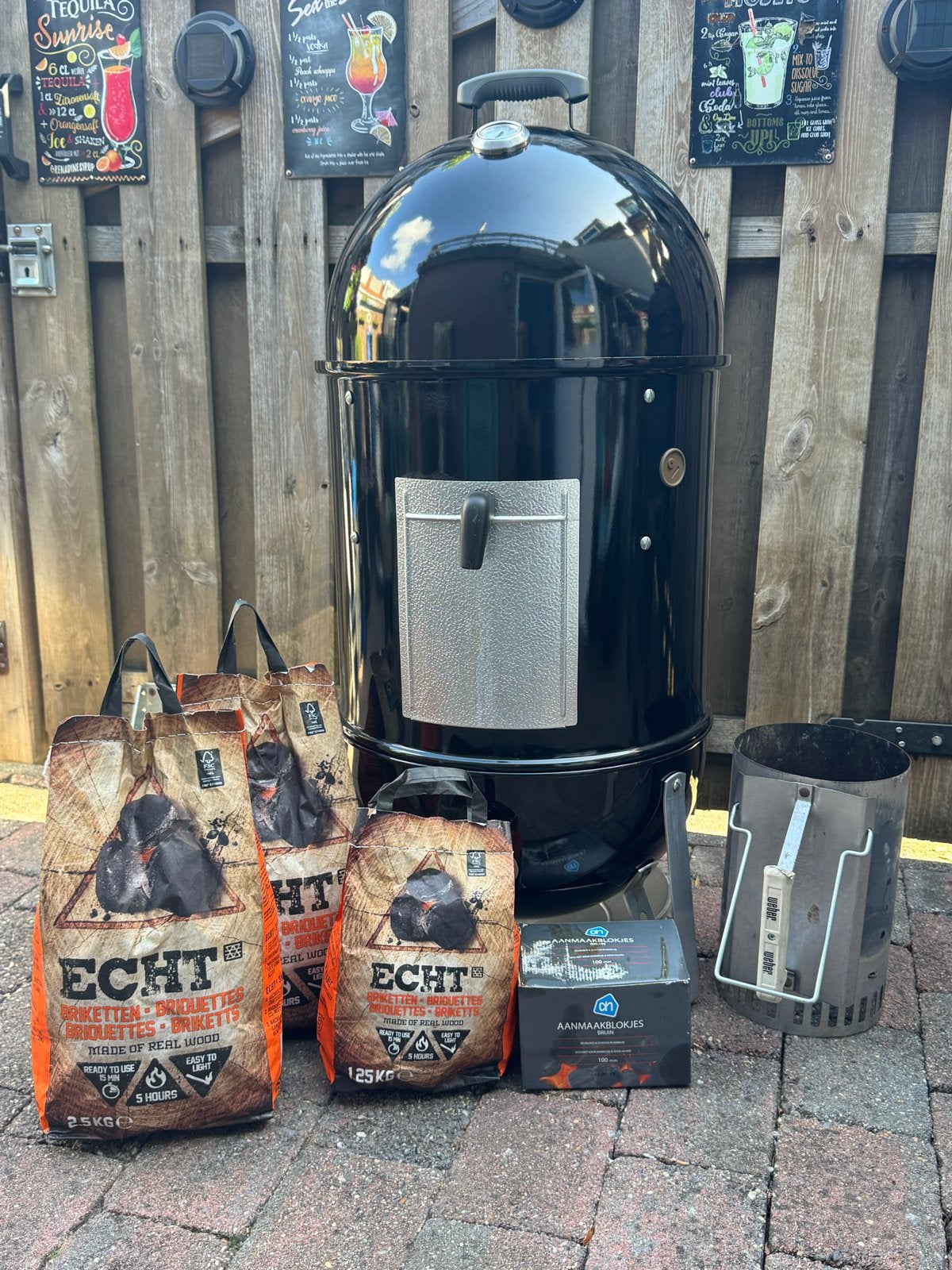 Weber Smokey Mountain Smoker BBQ Ø 47 cm met accessoires, Ophalen, Zo goed als nieuw
