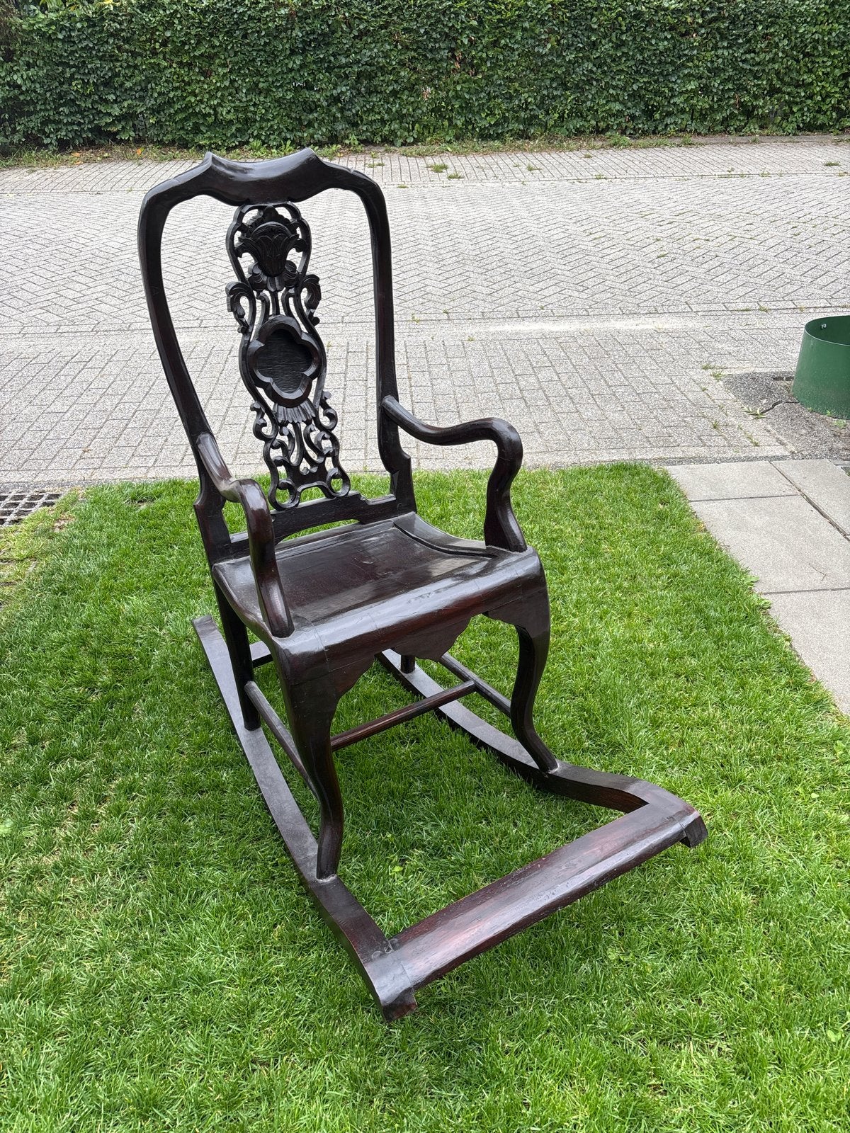 Antieke Indonesische Schommelstoel, Antiek en Kunst, Antiek | Meubels | Stoelen en Banken, Ophalen