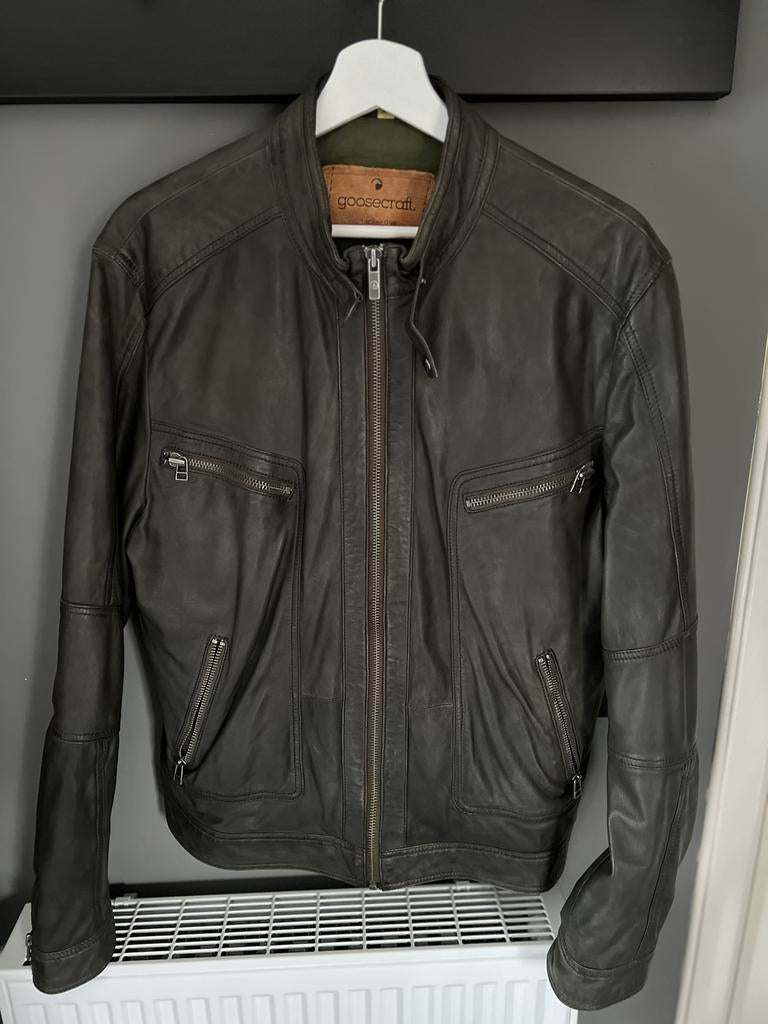 Goosecraft leren jas heren XL, Ophalen of Verzenden, Gedragen, Overige maten, Groen