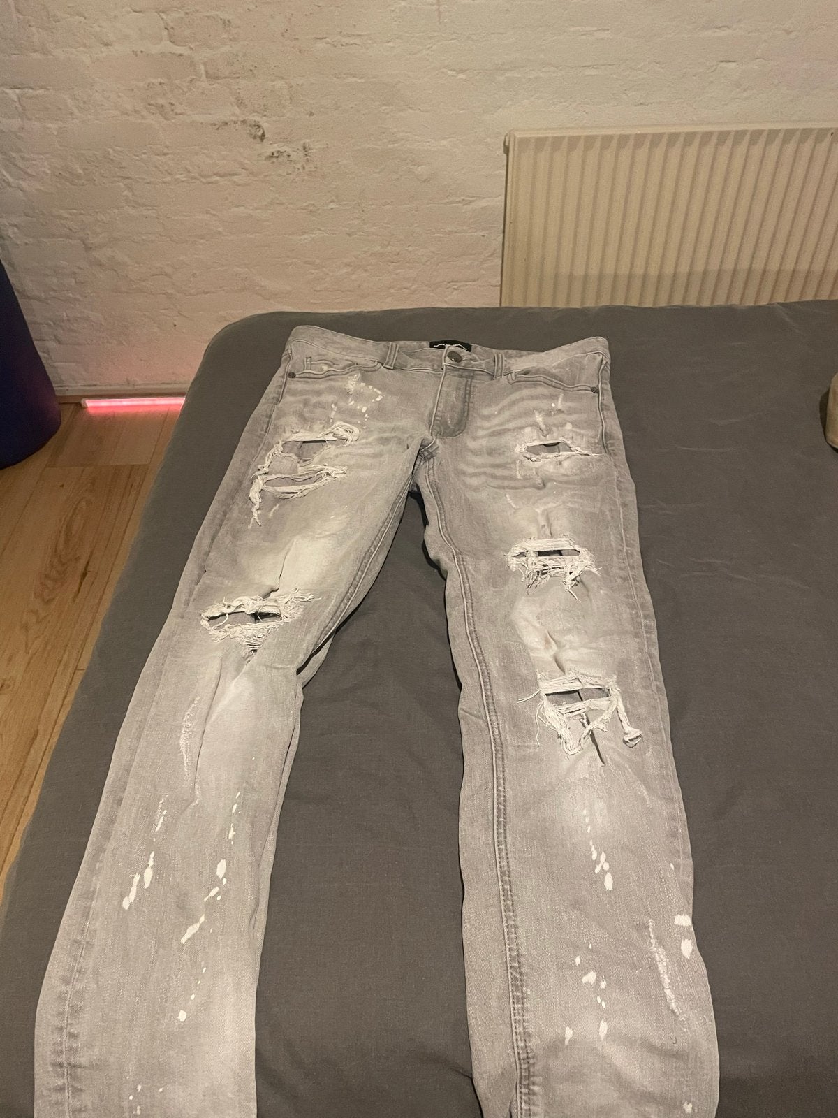 Supply & Demand grijze distressed jeans W30, Ophalen of Verzenden, Gedragen, Grijs, W32 (confectie 46) of kleiner