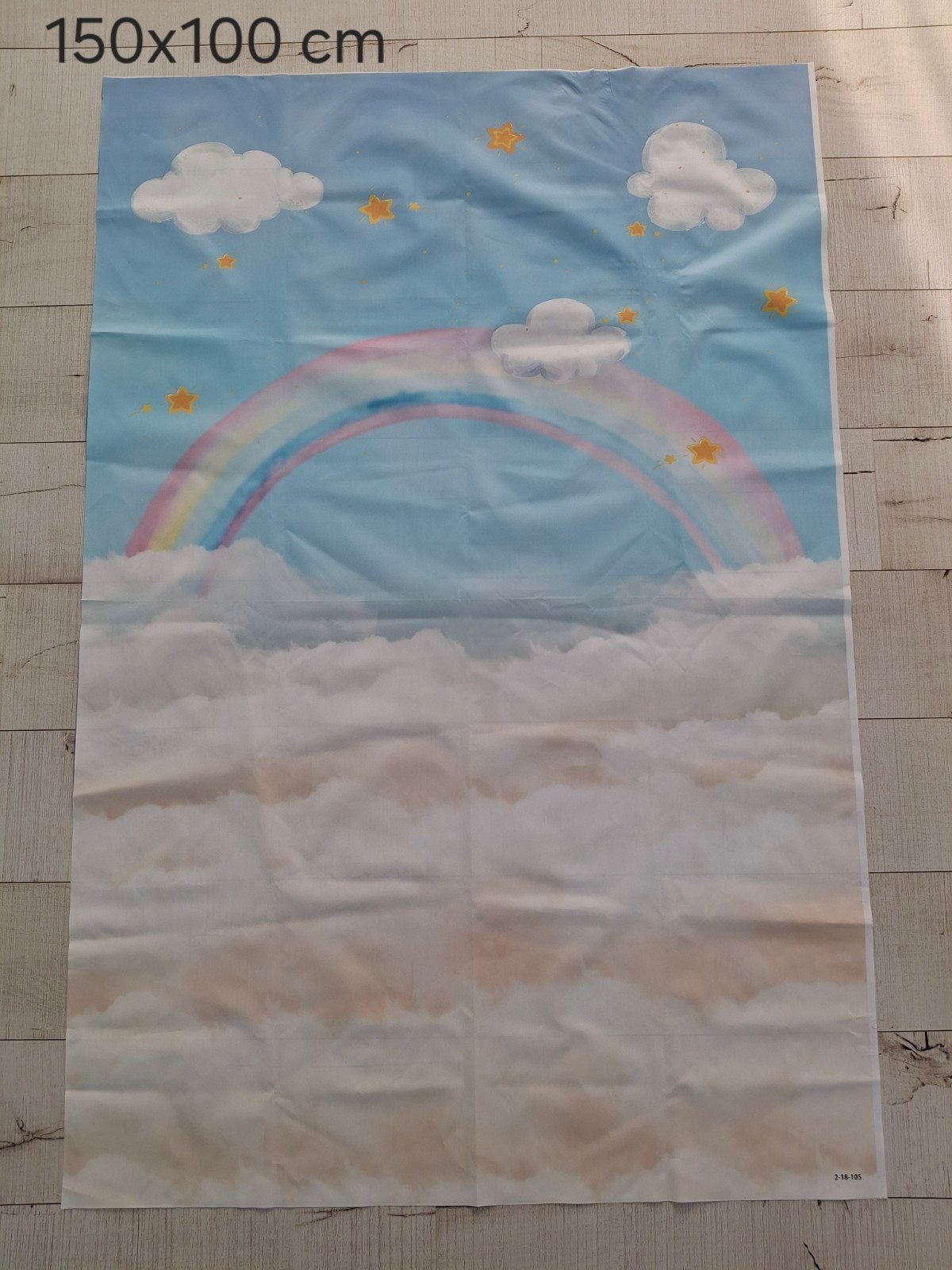 Fotografie achtergrond wolk met regenboog, Ophalen of Verzenden, Achtergrond