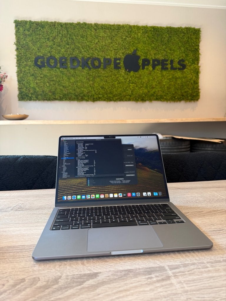 MacBook Air 13 inch m2 8GB 512GB Space Grey, Computers en Software, Apple Macbooks, MacBook Air, Qwerty, Ophalen