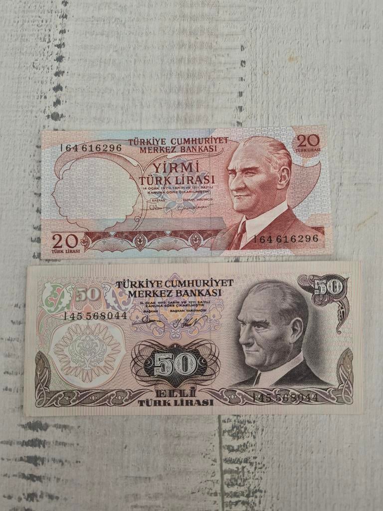 Turkije  biljetten zesde emisyon 2 stuks, Ophalen of Verzenden, Overige landen