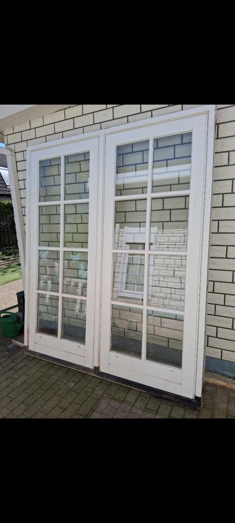 Deuren met kozijn  dts dorpel, Ophalen, 215 cm of meer, Hout, Buitendeur