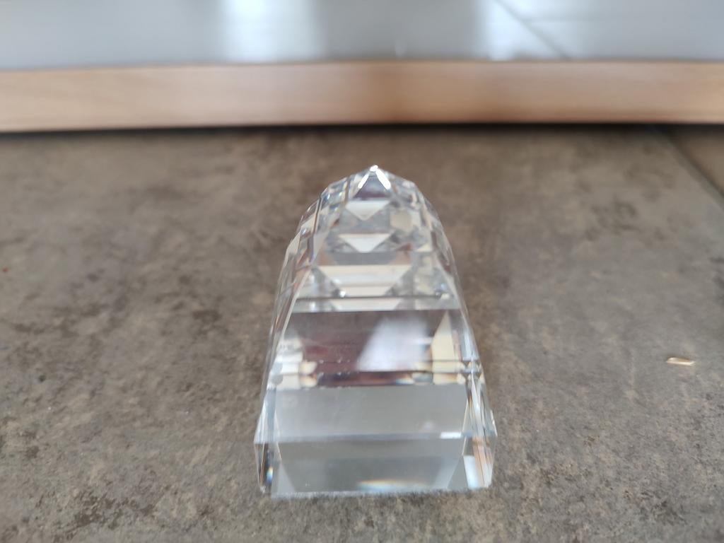 Vintage Swarovski Zilver Kristal Piramide 6 cm, Ophalen, Zo goed als nieuw, Huisaccessoire