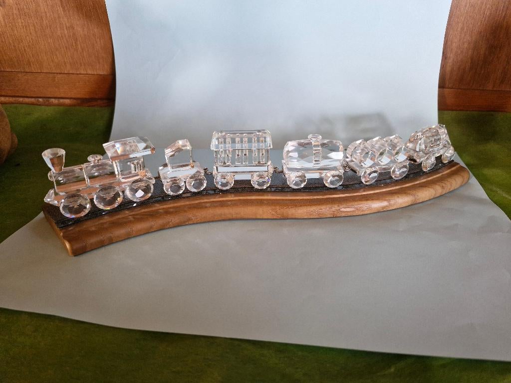 Swarovski 6delig trein met display, Verzamelen, Swarovski, Ophalen of Verzenden, Zo goed als nieuw, Figuurtje