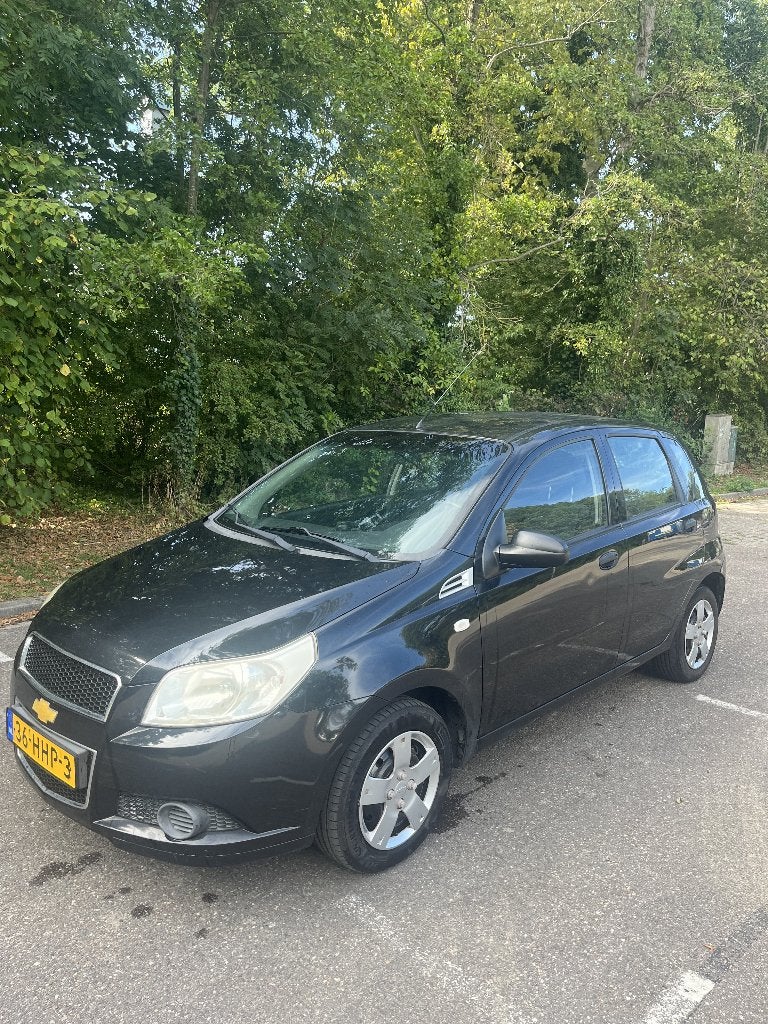 Chevrolet Aveo 1.2 16V 5D 2008 Metallic Zwart, Auto's, 40 €/maand, Aveo, 4 cilinders, 400 kg