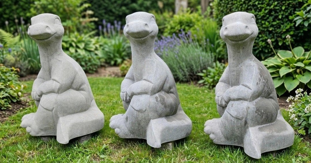 Dino Dinosaurus beeld tuinbeeld beton, Ophalen of Verzenden, Nieuw, Beton, Overige typen