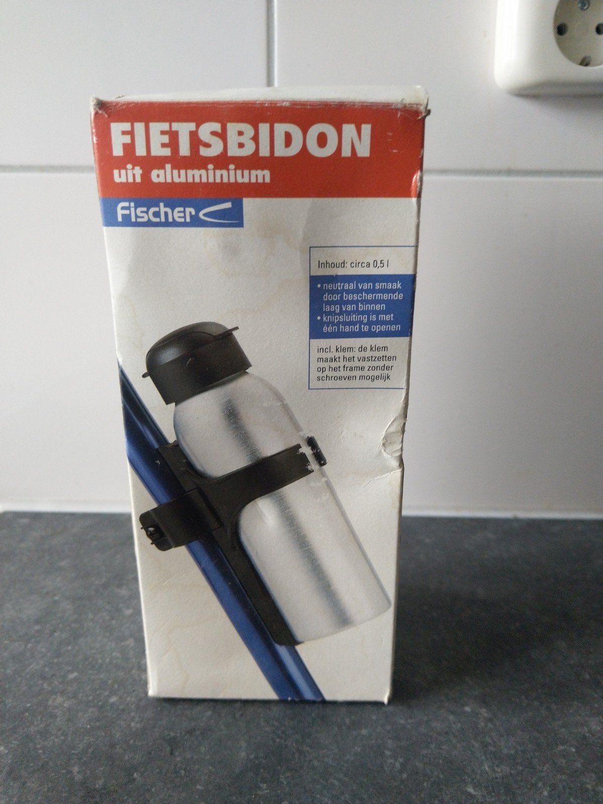 Bidon aluminium nieuw sport fitness fiets lopen wandelen, Ophalen of Verzenden, Nieuw