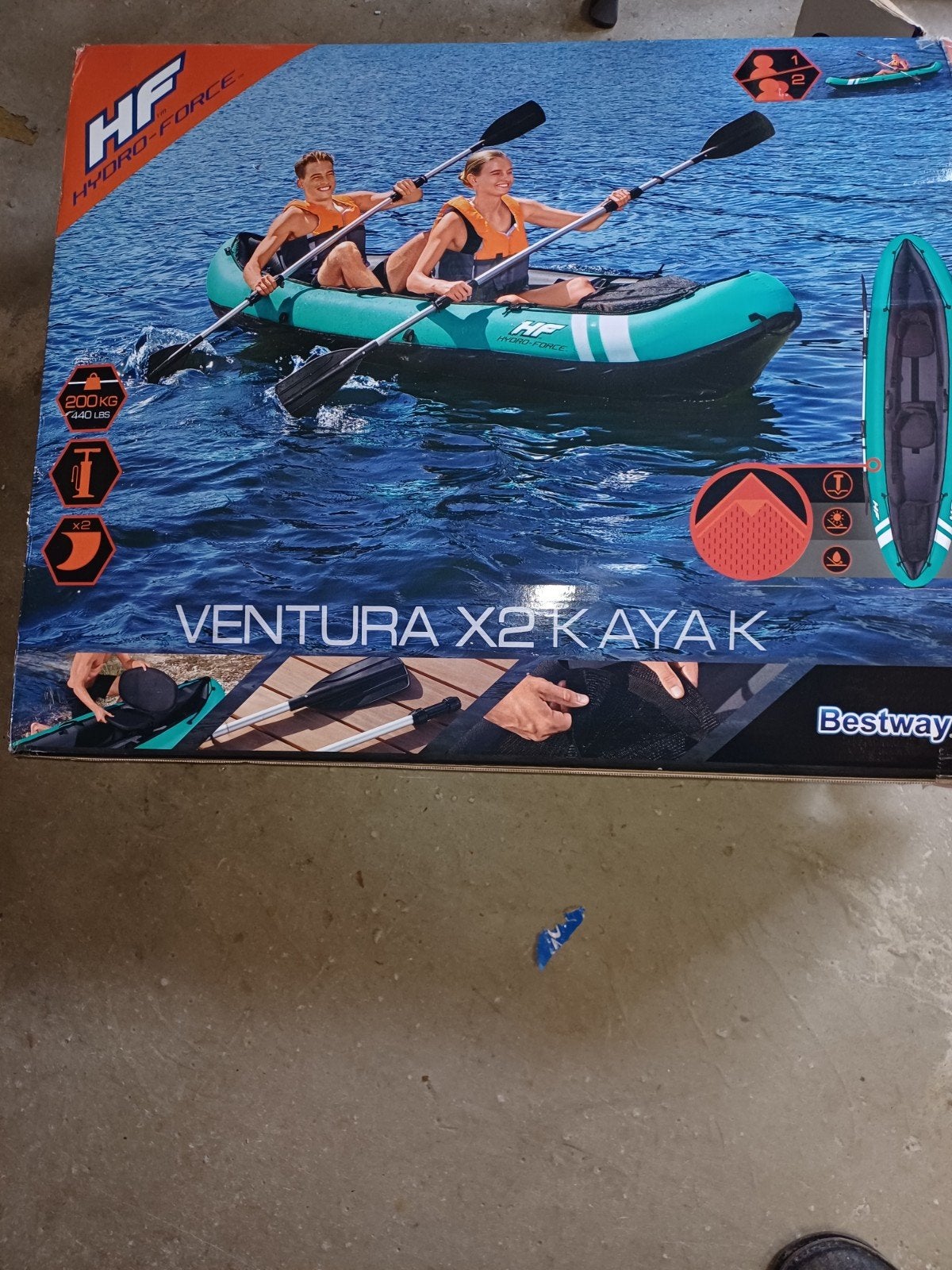 Bestway Hydro-Force Ventura X2 Opblaasbare Kajak, Watersport en Boten, Kajaks, Ophalen, Opblaasbaar, Zo goed als nieuw, 2-persoons