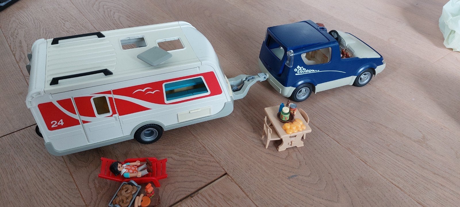 playmobil caravan met extra toebehoren, Ophalen of Verzenden, Gebruikt