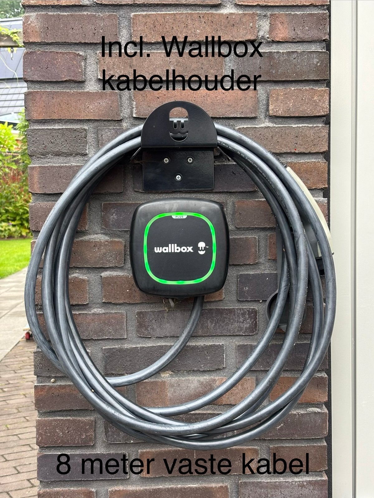Wallbox Pulsar Plus laadpaal met kabel van 8 meter en houder, Ophalen of Verzenden, Zo goed als nieuw, Laadpaal