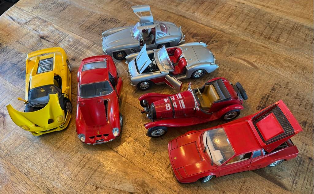 Verzameling modelauto's: Ferrari, Mercedes, Alfa Romeo, Ophalen of Verzenden, Gebruikt, Auto, Bburago