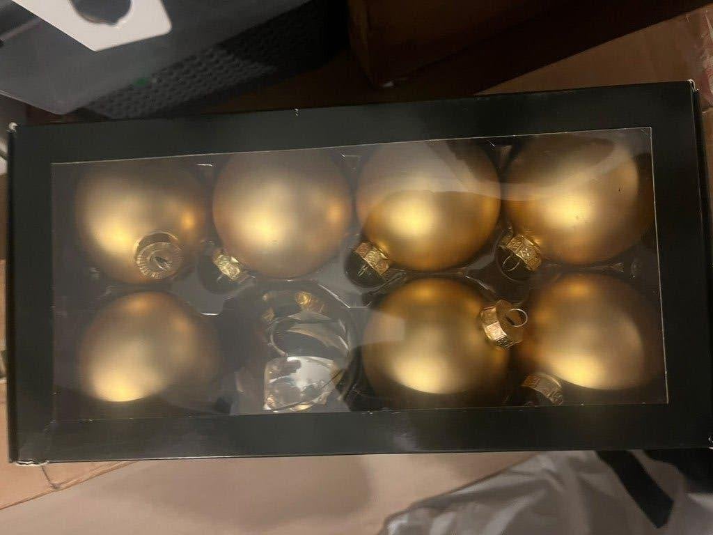 Kerstballen Glas | 8 Stuks | Glas | Glans | Goud, Diversen, Ekelhofsveldweg 4, Retour Handel Twente, Ophalen of Verzenden, Zo goed als nieuw