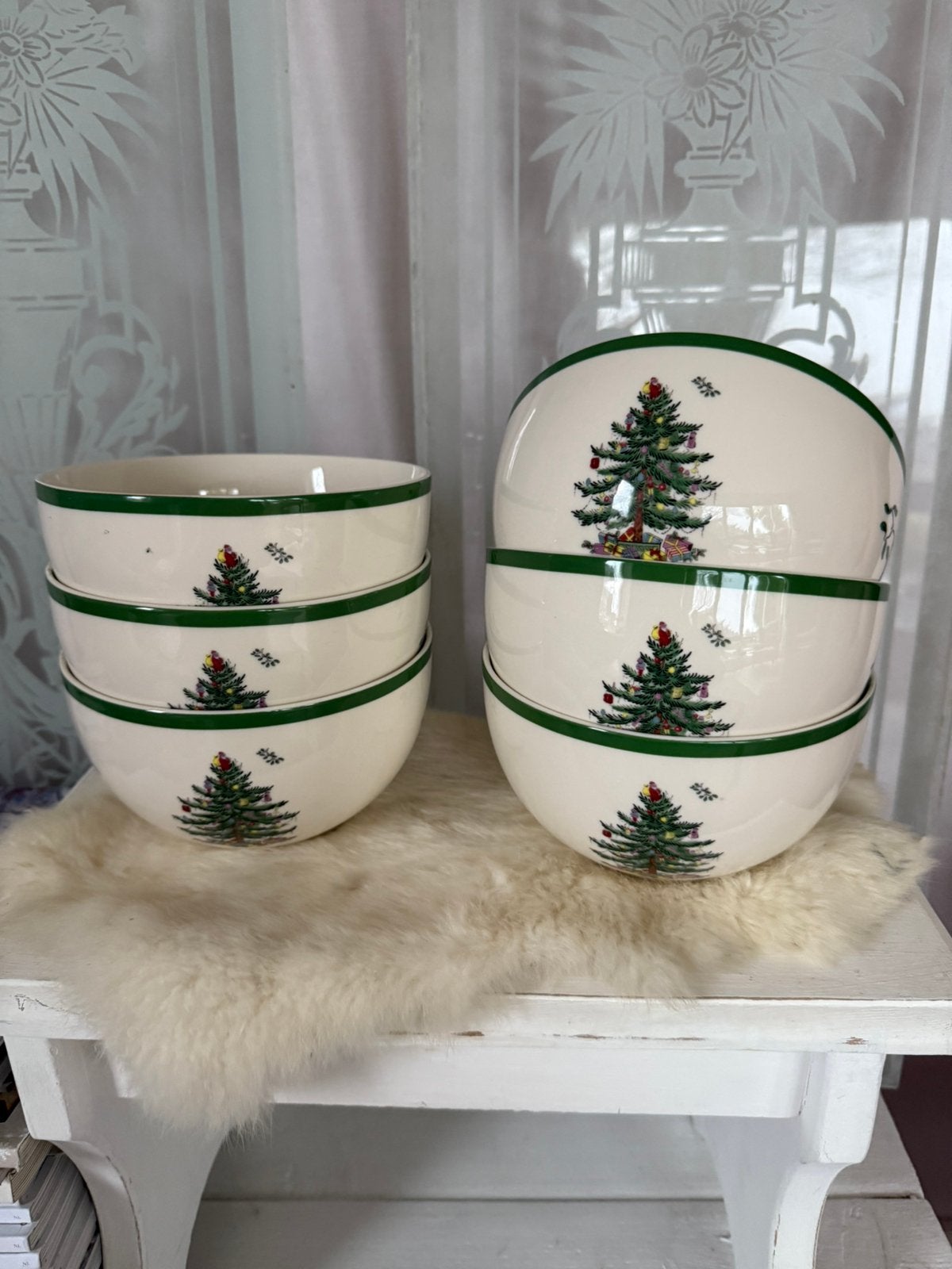 Spode Christmas tree rice bowls 3 of 6 nieue, Diversen, Ophalen, Nieuw
