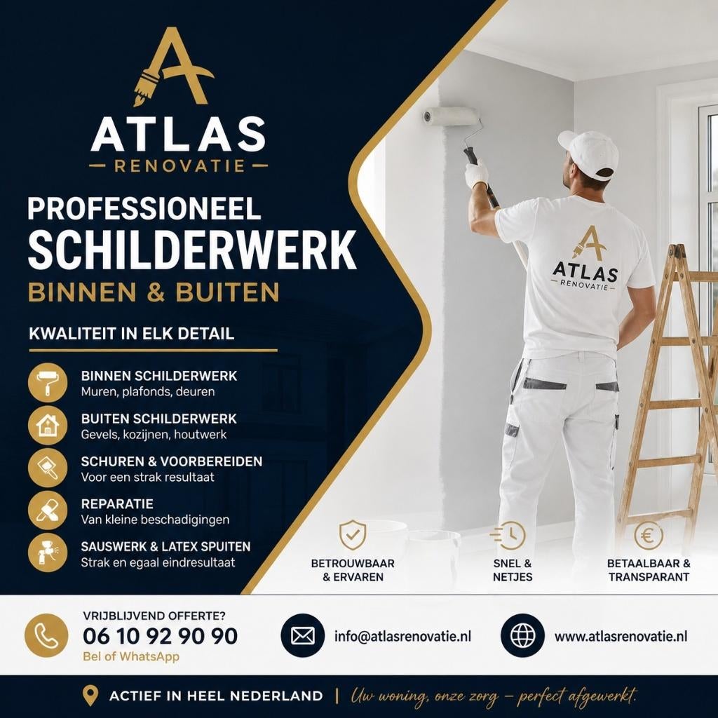 Schilder & Stucadoor | Strak Werk & Eerlijke Prijs, Ophalen of Verzenden, Nieuw