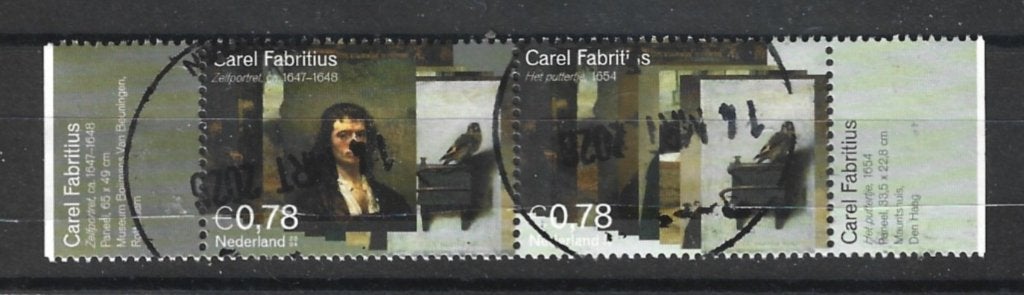 Nl 49 - 2004 - Ned/350j dood Carl Fabricius/2 zegels, Verzenden, Na 1940, Gestempeld