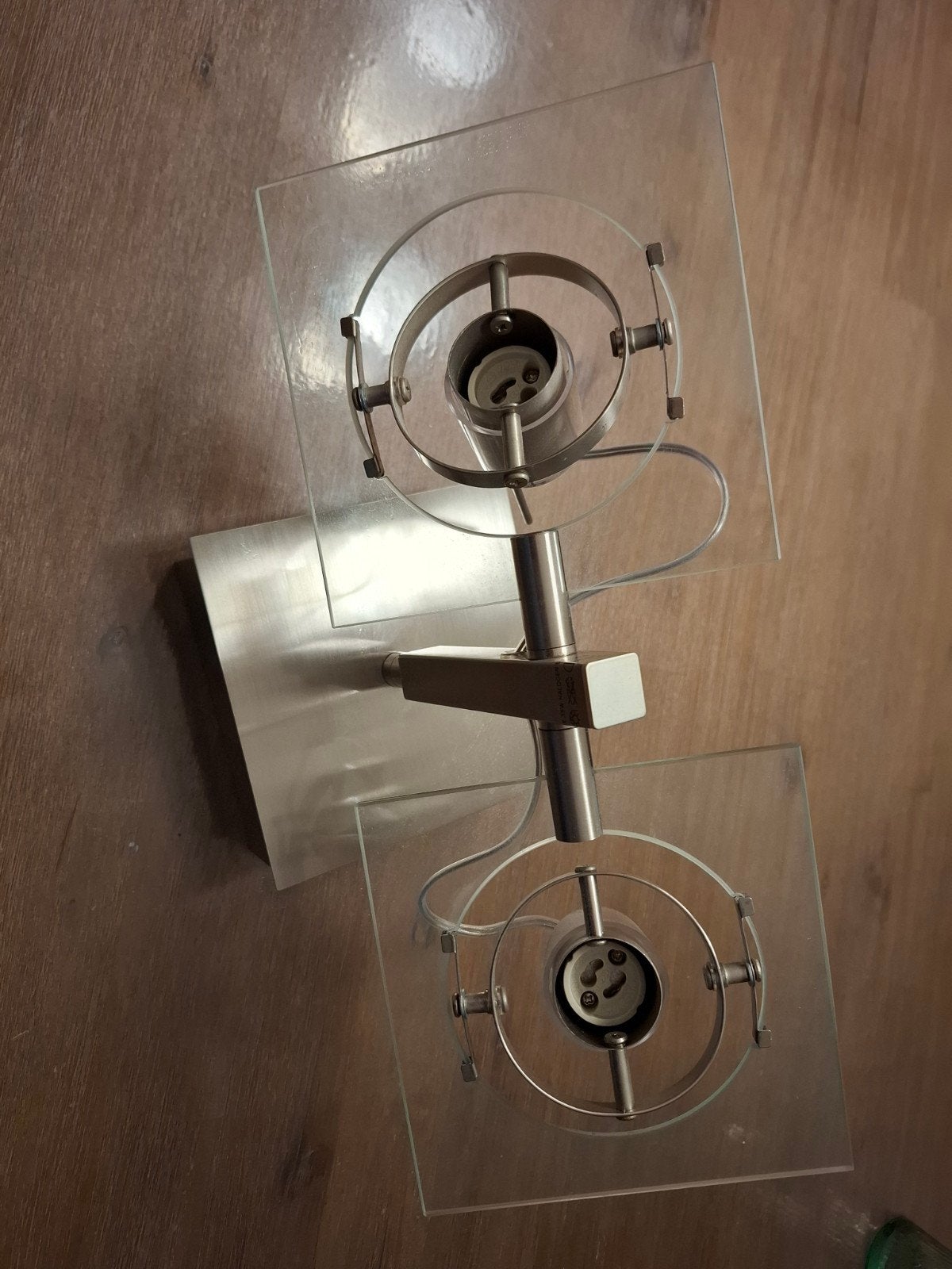 Ikea Fugo Plafondlamp GU-10 - Geborsteld Metaal en Glas, Huis en Inrichting, Lampen | Plafondlampen, Ophalen, Zo goed als nieuw
