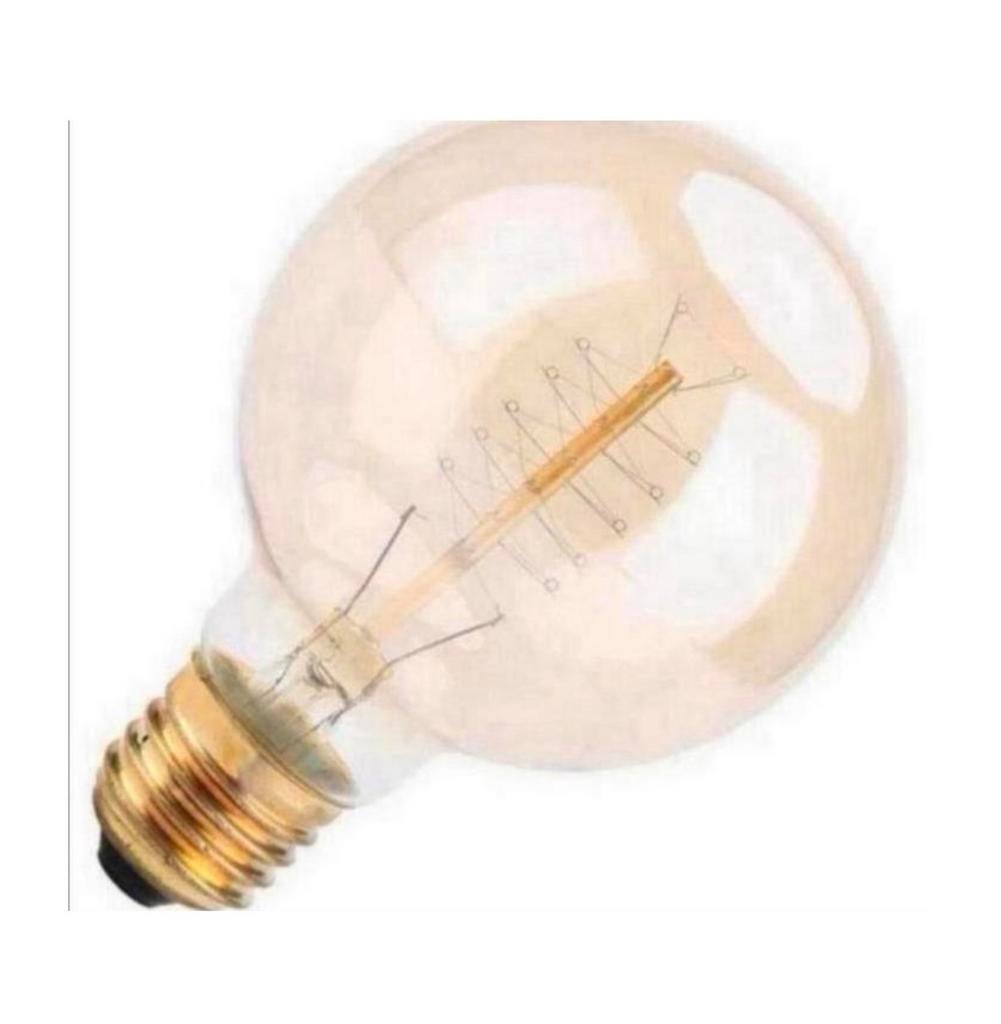 2x Spiraal lamp 80x120 E27 vintage 40W deco LED evt 48 stuks, 30 tot 60 watt, Led-lamp, Soft of Flame, Nieuw