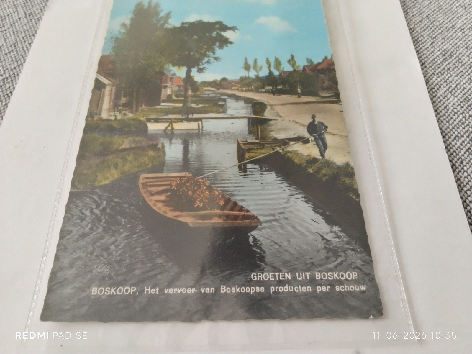 Ansichtkaart Boskoop: Vervoer van producten, Ophalen of Verzenden, 1940 tot 1960, Gelopen, Zuid-Holland
