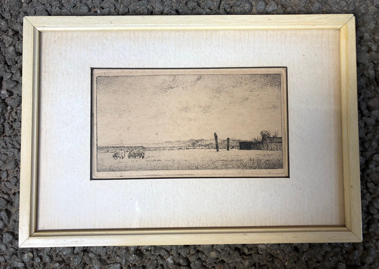 Originele Nederlandse ets 'Coelers' (1949) - Landschap 18/21, Ophalen of Verzenden, Landschap, 1900 - 1949, Genummerd