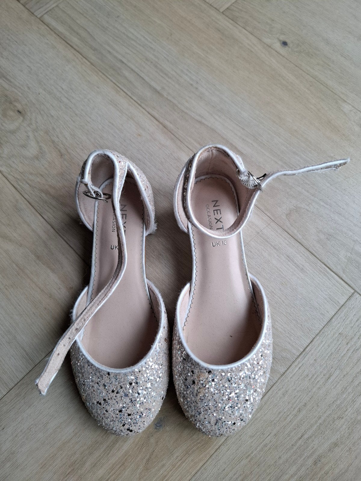 Glitter kinderhakken maat 32 (UK 13) - Next Occasion, Kinderen en Baby's, Ophalen, Gebruikt, Meisje, Schoenen