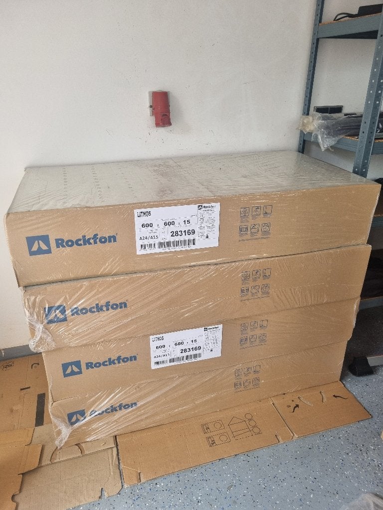 4x Rockfon 283169: 128 Lithos plafondplaten 600x600x15 nieuw, Ophalen, Nieuw, Overige materialen
