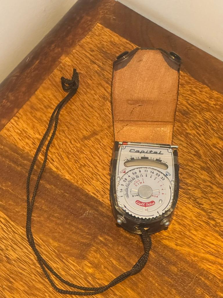 Vintage Capital Belichtingsmeter, Inclusief Lederen Etui, Ophalen of Verzenden, Overige typen