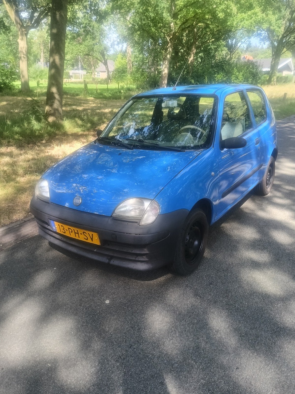 Fiat Seicento 1.1 2004 Blauw, Auto's, Voorwielaandrijving, Origineel Nederlands, Handgeschakeld, 710 kg