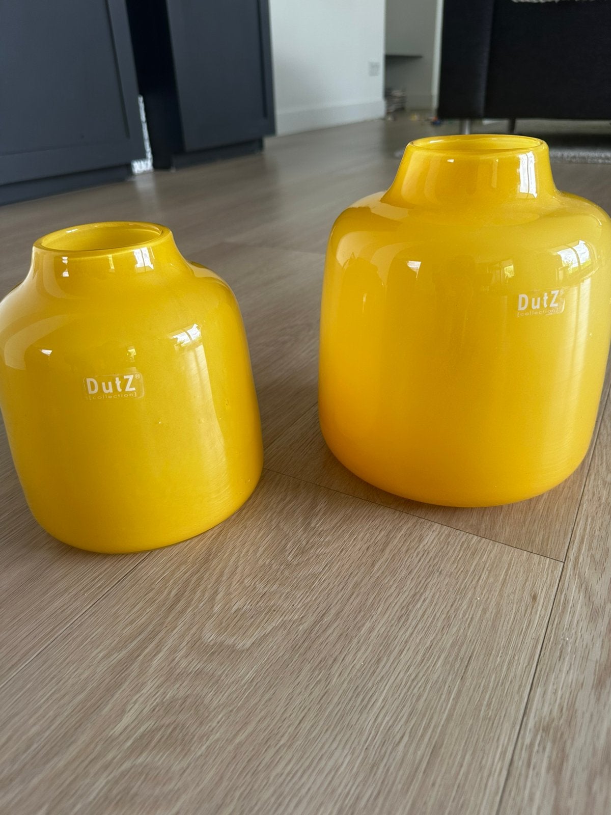 Gele Dutz vasen, Ophalen, Zo goed als nieuw, Aardewerk of Porselein, Minder dan 50 cm