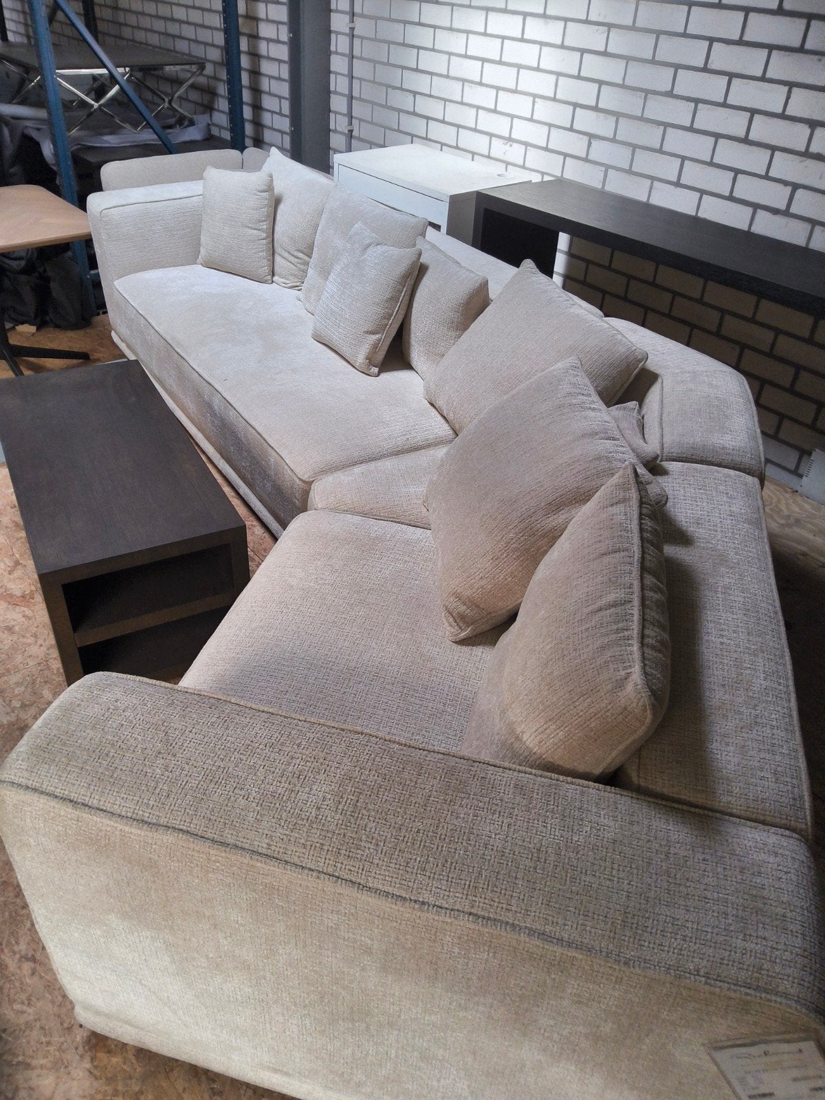 Richmond LUX Bank  Lovely Corner Sofa Lusso 68x306x265 beige, Ophalen, Nieuw, Vierpersoons of meer