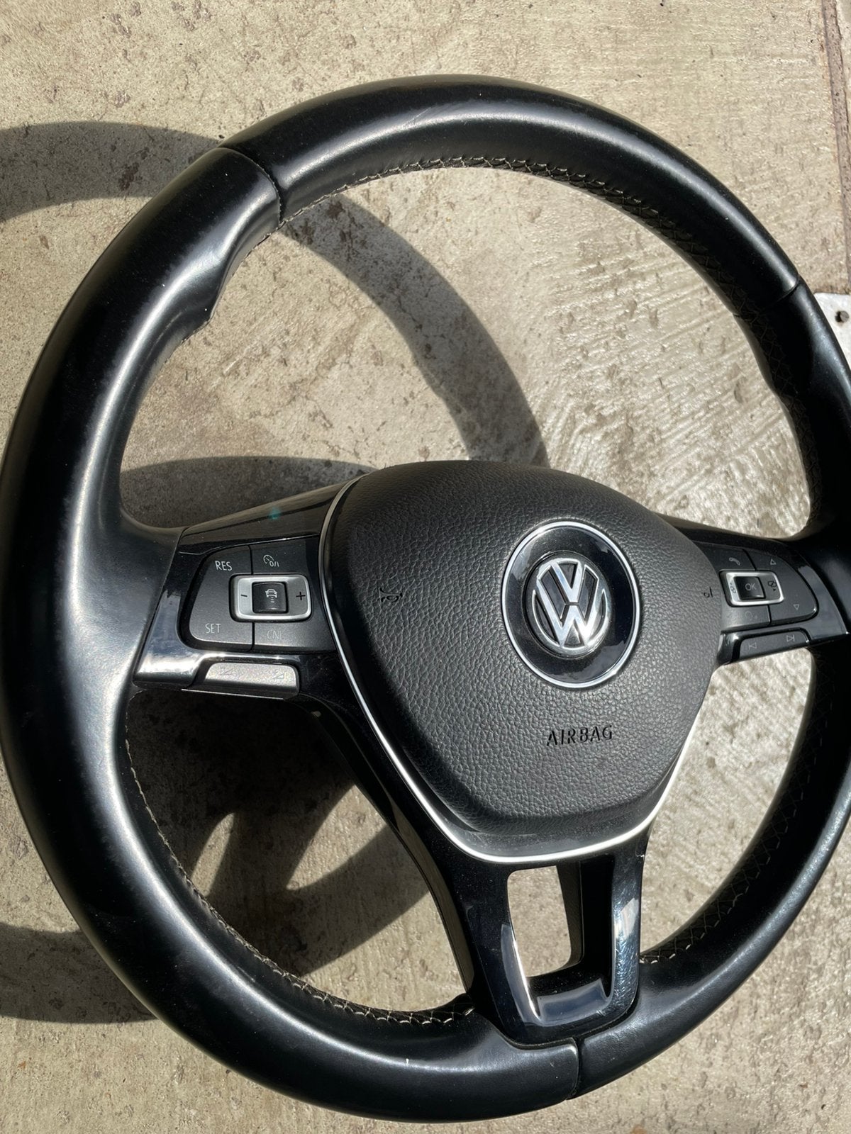 Leder stuurwiel volkswagen t6, polo, caddy ACC cruise, Ophalen of Verzenden, Nieuw, Volkswagen