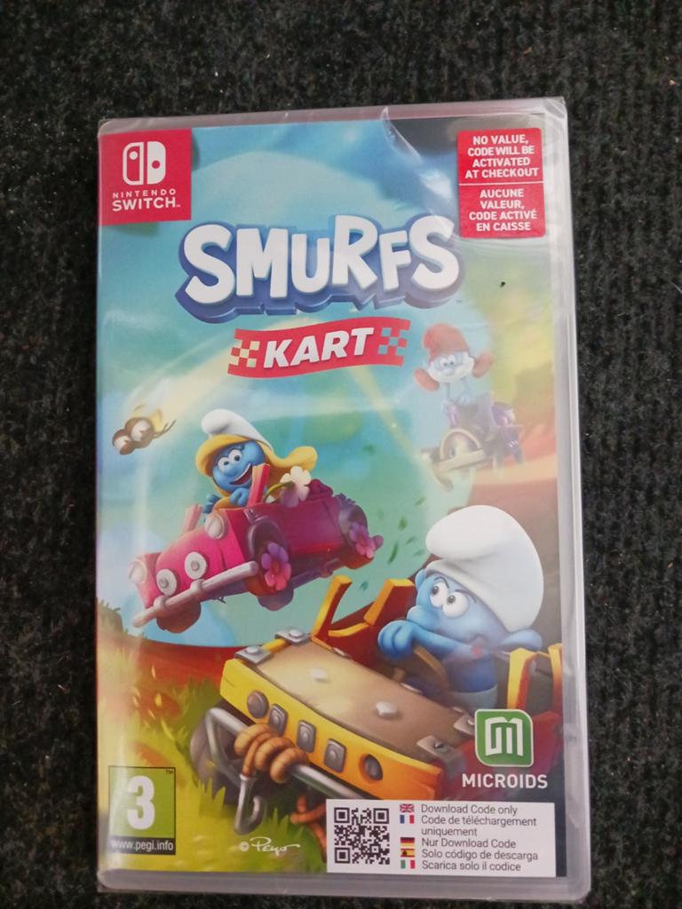 Nintendo switch spel code in box smurfs kart nieuw € 12,50, 1 speler, Racen en Vliegen, Nieuw, Ophalen of Verzenden