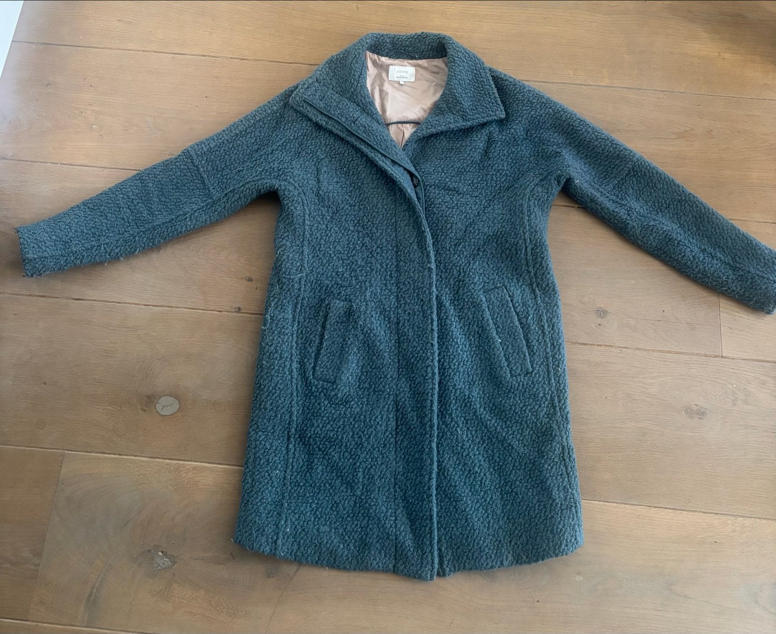 NOMPH Teddy Jas Maat M - petrol blauw maat 34, Ophalen of Verzenden, Gedragen, Maat 34 (XS) of kleiner, Groen