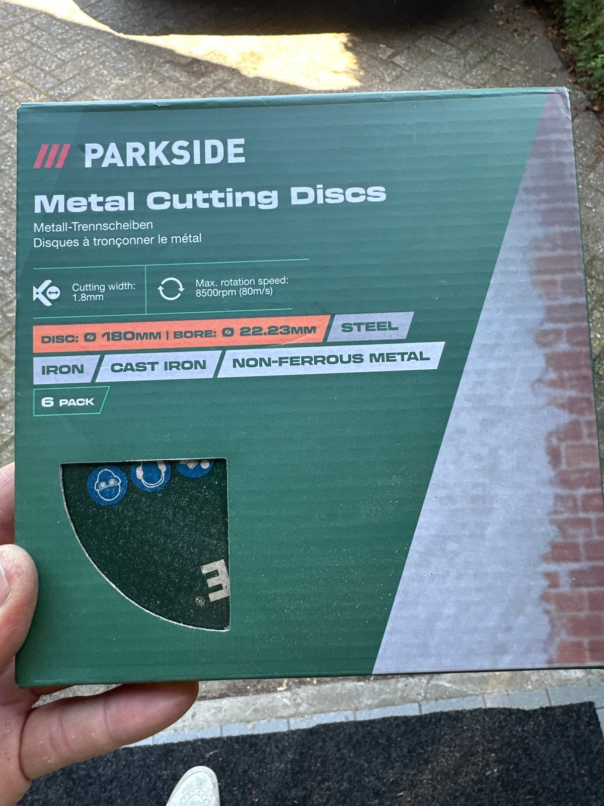 Parkside Metaal Doorslijpschijven 180mm - 6 stuks, Ophalen of Verzenden, Nieuw, Overige typen