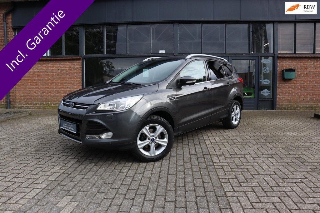 Ford Kuga 1.5 Titanium Styling Pack, Cruise control, Climate, Zwart, 4 cilinders, 150 pk, Leder en Stof