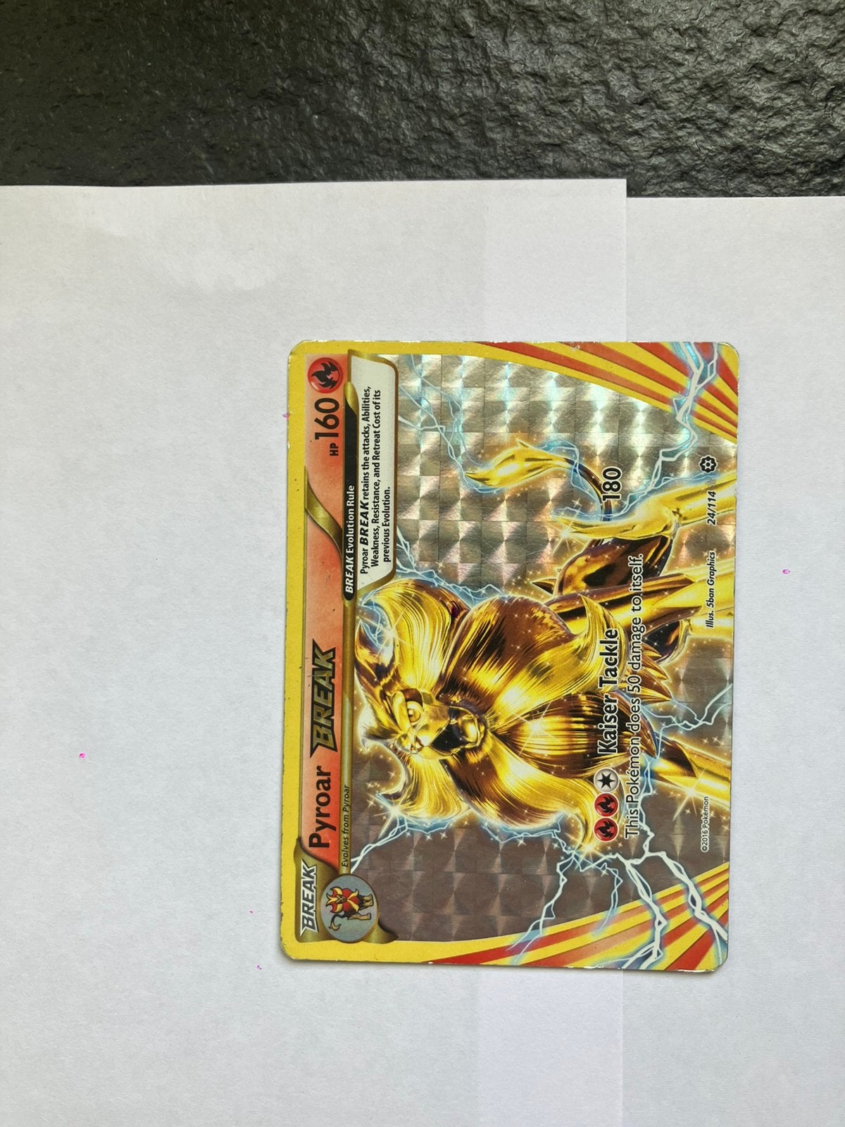 Pyroar Break - Steam Siege Set Pokémon kaart, Ophalen of Verzenden, Gebruikt
